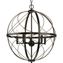 Brandywine Collection Five-Light Antique Bronze Farmhouse Pendant Light - Dry Location Listed