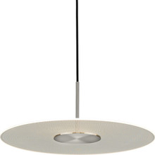 Spoke LED Collection Brushed Nickel Modern Style Hanging Pendant Light - Damp Location Listed