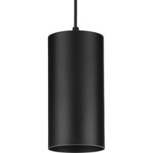 6" Black Outdoor Aluminum Cylinder Cord-Mount Hanging Light - Damp Location Listed