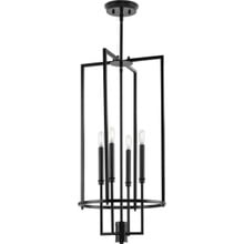 Elara Collection Four-Light New Traditional Matte Black Chandelier Foyer Light - Dry Location Listed
