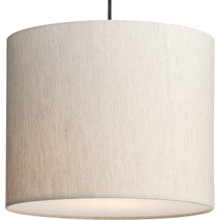 Markor Collection One-Light Ecru Linen Shade Transitional Pendant - Dry Location Listed