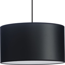 Markor Collection Three-Light Black Parchment Shade Transitional Pendant - Dry Location Listed