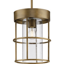 Burgess Collection One-Light Aged Bronze Modern Farmhouse Pendant - Dry Location Listed