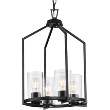 Goodwin Collection Four-Light Matte Black Modern Farmhouse Hall & Foyer Light - Dry Location Listed