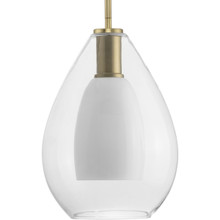 Carillon Collection One-Light Brushed Gold Contemporary Pendant - Dry Location Listed