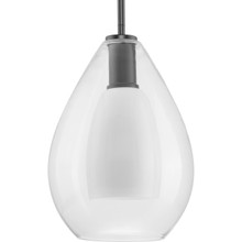Carillon Collection One-Light Matte Black Contemporary Pendant - Dry Location Listed