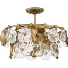 Loretta Collection Three-Light Gold Ombre Transitional Pendant - Dry Location Listed