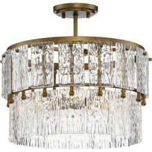 Chevall Collection Three-Light Gold Ombre Modern Organic Pendant - Dry Location Listed