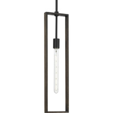 Boundary Collection One-Light Matte Black Roasted Chicory Modern Pendant - Dry Location Listed