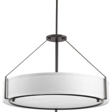 Ratio Collection Six-Light Antique Bronze Fabric Shade Coastal Mini-Pendant Light - Dry Location Listed