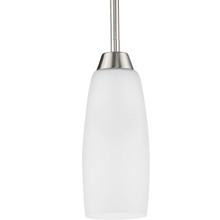 Wisten Collection One-Light Brushed Nickel Etched Glass Modern Mini-Pendant Light - Dry Location Listed - Model P5167-09