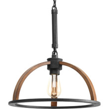 Trestle Collection One-Light Gilded Iron Farmhouse Pendant Light - Dry Location Listed