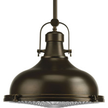 Fresnel Lens Collection One-Light Oil Rubbed Bronze Fresnel Glass Coastal Pendant Light - Dry Location Listed