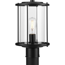 Gunther One-Light Matte Black Modern Farmhouse Post Lantern - Wet Location Listed