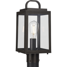 Grandbury Collection One-Light Transitional Antique Bronze Clear Glass Outdoor Post Light with DURASHIELD - Wet Location Listed