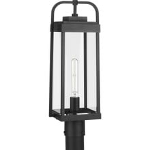 Walcott One-Light Textured Black Modern Farmhouse Outdoor Post Lantern - Wet Location Listed