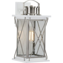 Barlowe Collection Stainless Steel One-Light Medium Wall Lantern - Wet Location Listed