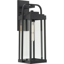 Walcott One-Light Textured Black Modern Farmhouse Outdoor Large Wall Lantern - Wet Location Listed