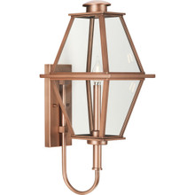 Bradshaw Collection One-Light Antique Copper Clear Glass Transitional Medium Outdoor Wall Lantern - Wet Location Listed