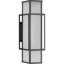 Unison Collection Two-Light Matte Black Etched Seeded Glass Contemporary Large Wall Lantern - Wet Location Listed