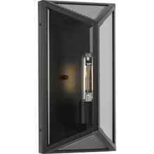 Bristol Collection One-Light Black Modern Farmhouse Medium Outdoor Wall Lantern - Wet Location Listed