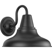 District Collection One-Light Farmhouse Textured Black Metal Shade Outdoor Wall Lantern - Wet Location Listed - Model P5623-31