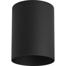 Cylinder 5" One-Light Black Modern Outdoor Ceiling Light