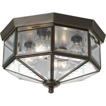 Four-Light Beveled Glass 11-1/8" Close-to-Ceiling - Damp Location Listed - Model P5789-20