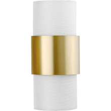 Silva Collection Two-Light Brushed Bronze White Linen Shade Wall Sconce - Damp Location Listed