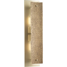 Lusail Collection Two-Light Soft Gold Luxe Industrial Wall Bracket - Damp Location Listed