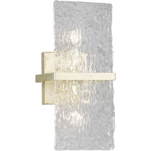 Chevall Collection Two-Light Gilded Silver Modern Organic Wall Sconce - Damp Location Listed