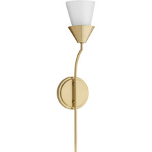 Pinellas Collection 22.5 in. One-Light Soft Gold Contemporary Wall Bracket - Damp Location Listed