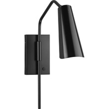 Cornett Collection One-Light Matte Black Contemporary Wall Sconce - Damp Location Listed