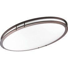 One-Light 18" LED Oval Flush Mount - Damp Location Listed - Model P7251-17430K9