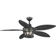 Alfresco Collection 54" Indoor/Outdoor Five-Blade Blistered Iron Ceiling Fan - Damp Location Listed