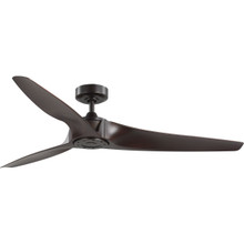 Manvel Collection 60-Inch Three-Blade DC Motor Transitional Ceiling Fan Walnut - Damp Location Listed