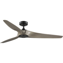 Manvel Collection 60-Inch Three-Blade DC Motor Transitional Ceiling Fan Grey Weathered Wood - Damp Location Listed