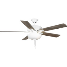 AirPro 52 in. White 5-Blade ENERGY STAR Rated AC Motor Ceiling Fan with Light - Dry Location Listed