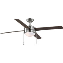 McLennan II Collection 52 in. Four-Blade Brushed Nickel Transitional Ceiling Fan with LED Light Kit - Dry Location Listed