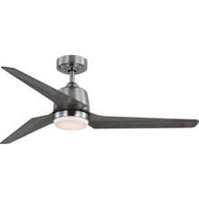 Upshur Collection 52 in. Brushed Nickel Transitional Ceiling Fan with LED Light Kit - Damp Location Listed