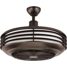 Sanford 24" Enclosed Indoor/Outdoor Ceiling Fan with LED Light - Damp Location Listed