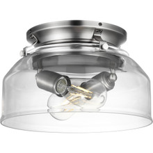 Springer Collection Antique Nickel Clear Glass Light Kit - Dry Location Listed