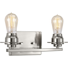 Debut Collection Two-Light Brushed Nickel Farmhouse Bath Vanity Light