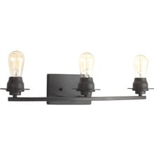 Debut Collection Three-Light Graphite Farmhouse Bath Vanity Light - Damp Location Listed
