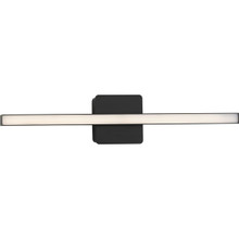 Phase 4 Collection 24 in. Matte Black Medium Modern Integrated 3CCT Integrated LED Linear Vanity Light - Damp Location Listed