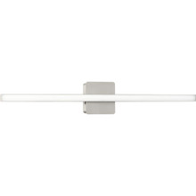 Phase 4 Collection 32 in. Brushed Nickel Large Modern Integrated 3CCT Integrated LED Linear Vanity Light - Damp Location Listed