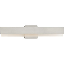 Semblance Collection 24 in. Brushed Nickel Medium Modern 3CCT Integrated LED Linear Vanity Light - Damp Location Listed