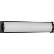 Barril Collection 24 in. Matte Black Medium Modern Integrated LED Linear Vanity Light - Damp Location Listed