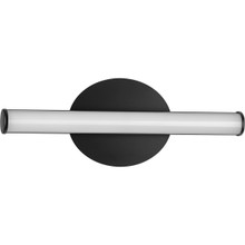 Phase 3 Collection 16 in. Matte Black Small Modern 3CCT Integrated LED Linear Vanity Light - Damp Location Listed