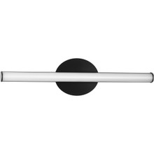 Phase 3 Collection 24 in. Matte Black Medium Modern 3CCT Integrated LED Linear Vanity Light - Damp Location Listed